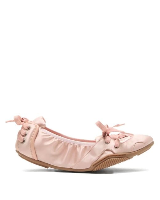 Acne Pink Round-Toe Ballet Flats