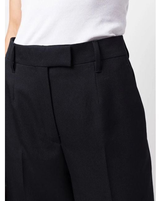 Prada Black Tapered Tailored Trousers
