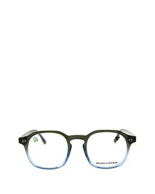 MCALLISTER Black Round-Frame Glasses for men