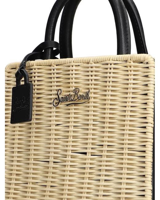 Mc2 Saint Barth Metallic Woven Logo-Plaque Shoulder Bag
