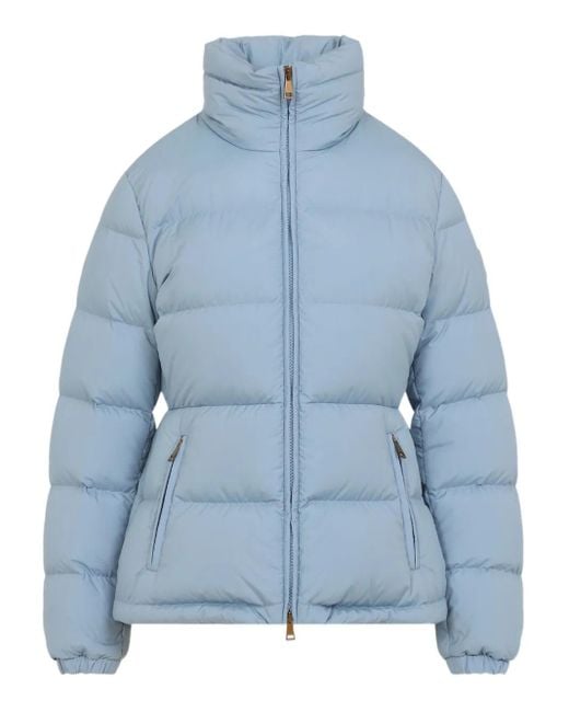 Moncler Dourbe Donsjack Met Hoge Hals in het Blue
