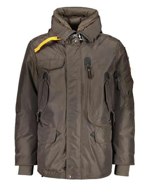 Parajumpers Brown Right Hand Hooded Down Jacket for men