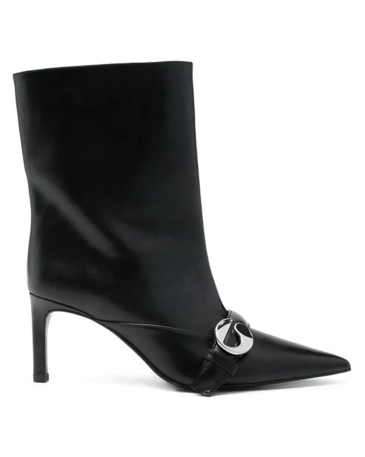 Coperni Black 70Mm Buckle-Fastening Pointed-Toe Boots
