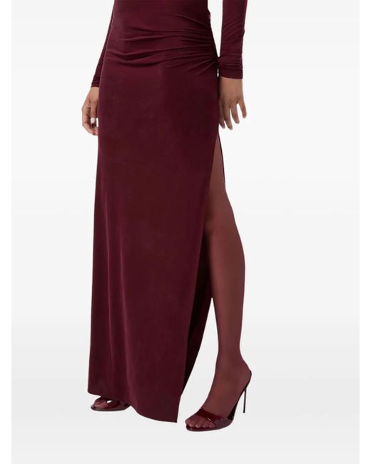 ANDAMANE Purple Open-Back Maxi Dress