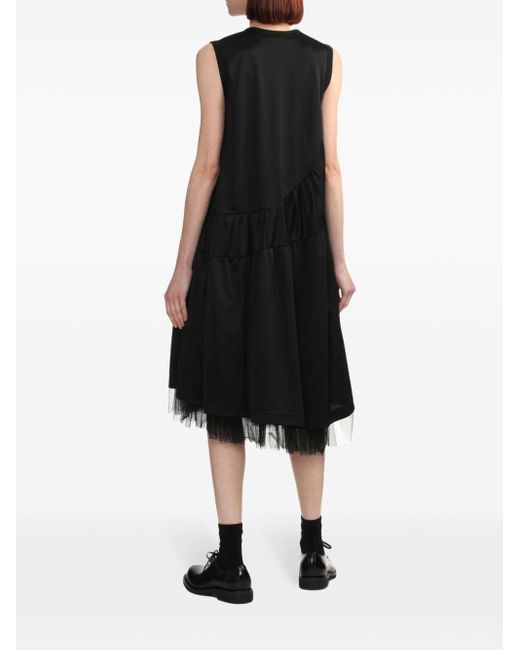 Robe mi-longue à design asymétrique Comme des Garçons en coloris Black