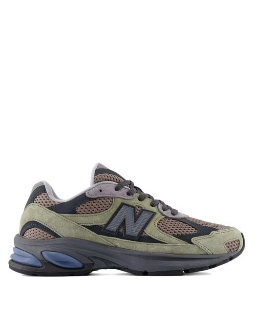 New Balance Gray 2010 Logo-Patch Sneakers for men