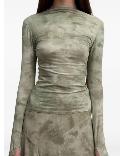 Rodebjer Green Karlai Long-Sleeve T-Shirt