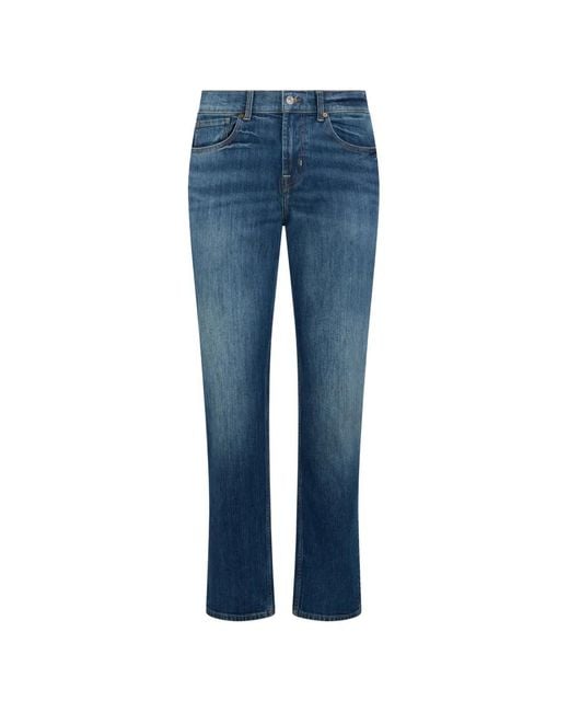7 For All Mankind Blue Button-Fastening Jeans for men