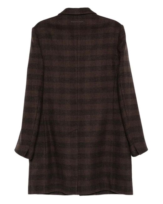 MM6 by Maison Martin Margiela Black Checkered Coat for men