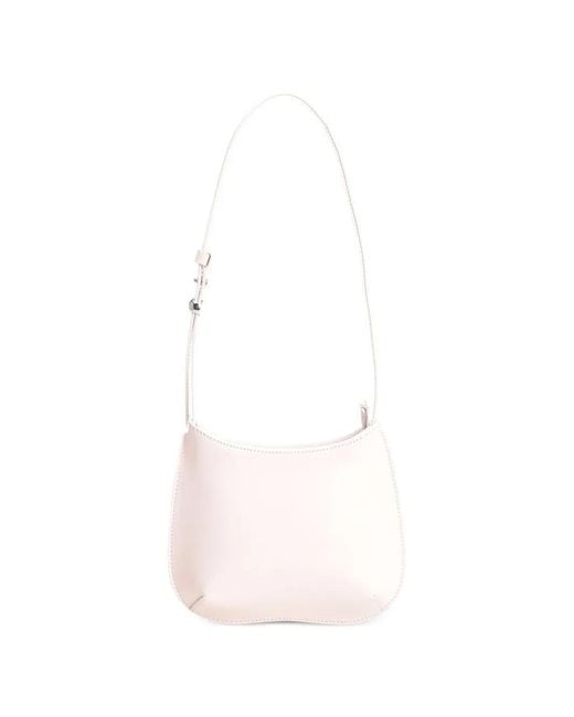 Jacquemus White Le Petit Bisou Leather Shoulder Bag