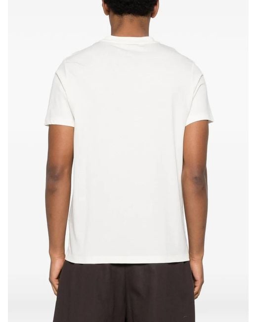 Karl Lagerfeld White Logo-Motif T-Shirt for men