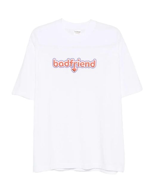 Badfriend White Cotton T-Shirt for men