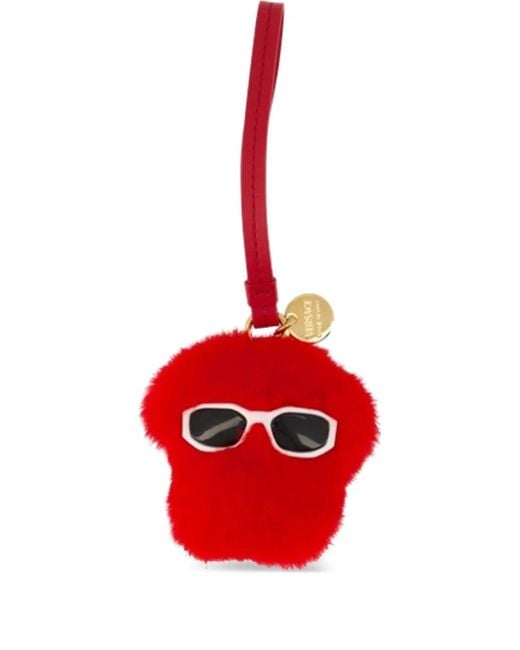 Versace Red Medusa Fluffy Bag Charm