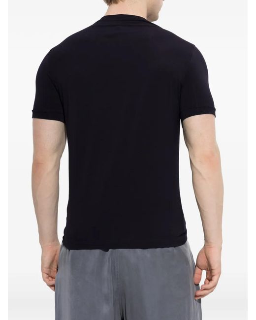 Giorgio Armani Black Crew-Neck T-Shirt for men
