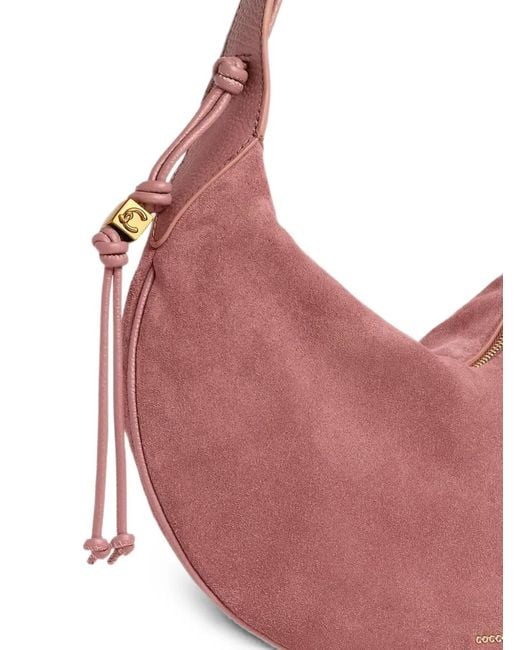 Coccinelle Pink Sac Porté Épaule Thess Medium En Daim