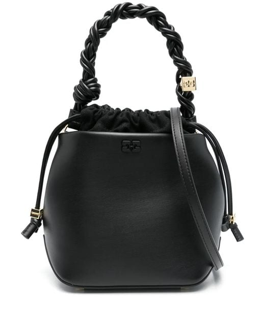 Ganni Black Bou Bucket Bag