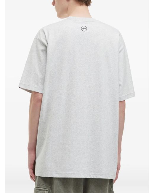 Alpha Industries White Patch-Pocket Tee for men
