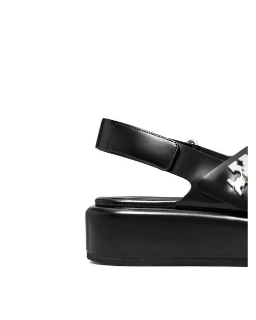 Tory Burch T-lock 40mm プラットフォーム サンダル Black