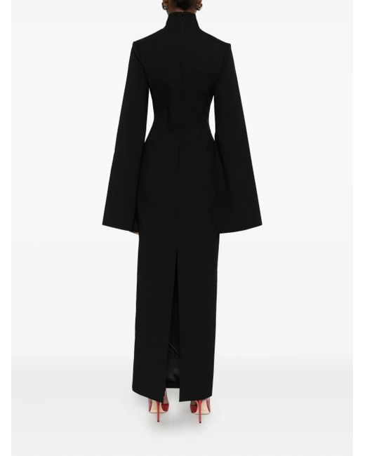 Solace London Black Josefine Long-Sleeve Maxi Dress