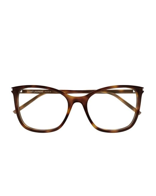 Saint Laurent Brown Geometric Glasses