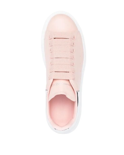 McQueen Pink Larry Oversized Leather Sneakers, Brand Size 35 Us