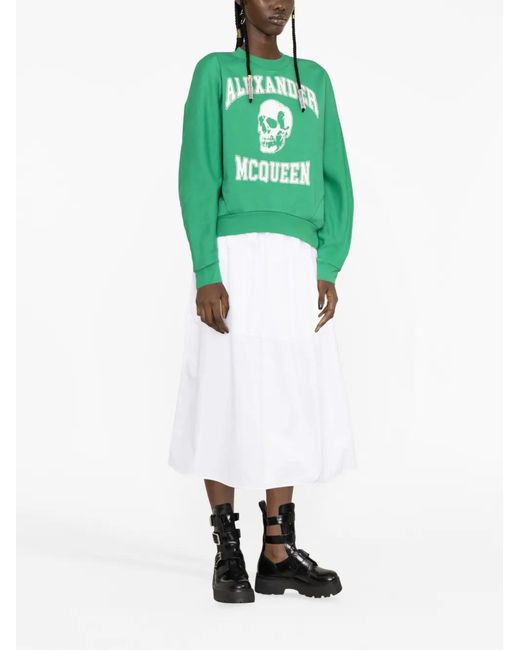 Sudadera Con Calavera Estampada McQueen de color Green