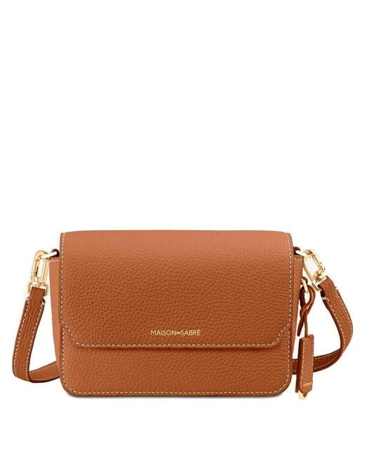 Mini Sac Porté Épaule En Cuir À Rabat Maison De Sabre en coloris Brown