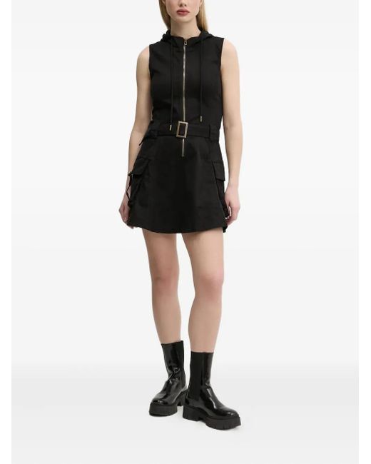 Desigual Black Hooded Mini Dress
