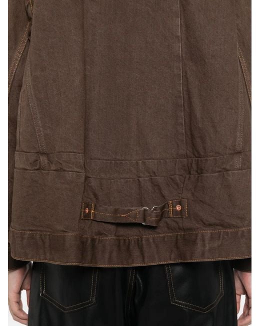 Sacai Brown Cotton Denim Jacket