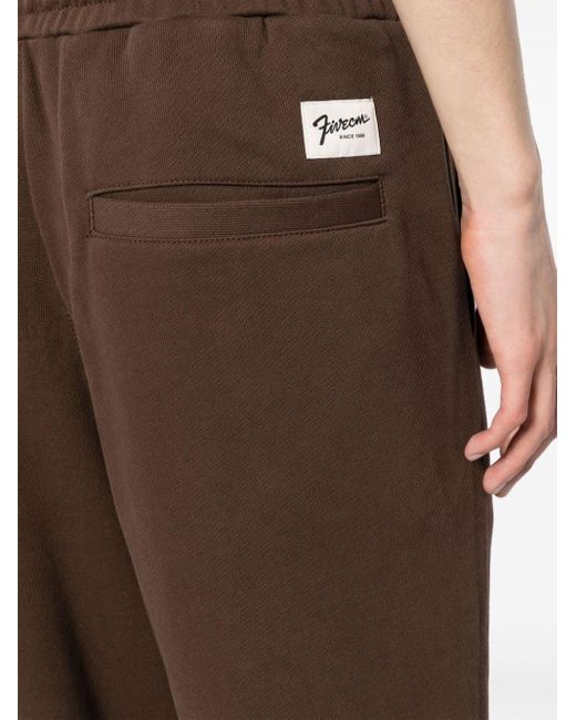 FIVE CM Brown Logo-appliqué Cotton Track Pants for men