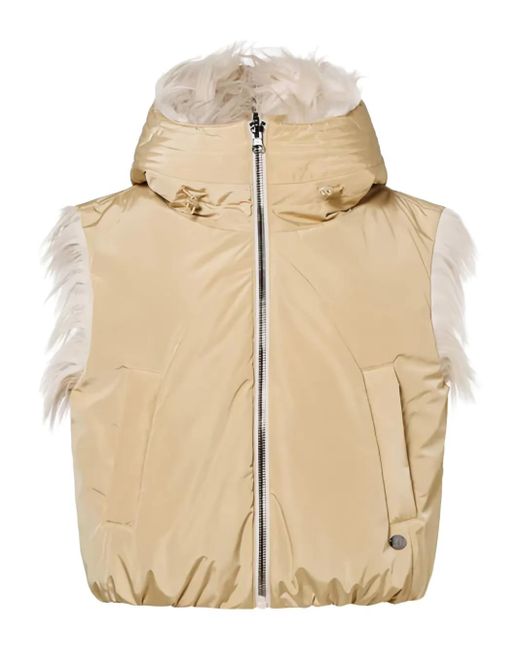 Goldbergh Natural Yara Reversible Faux-Fur Hooded Gilet