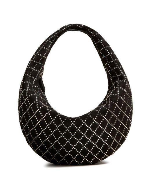Khaite Black Medium Olivia Hobo Crystal-embellished Shoulder Bag
