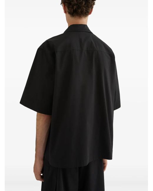 Jil Sander Black Poplin Shirt for men