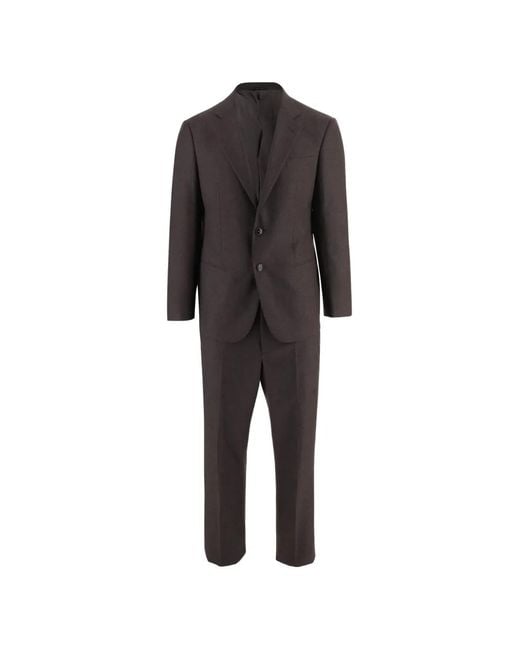 Giorgio Armani Black Virgin-Wool Suit for men