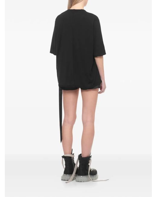 Rick Owens Black Walrus Tail-Detail T-Shirt