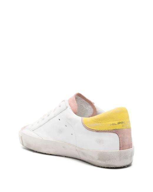 Philippe Model White Prsx Leather Sneakers