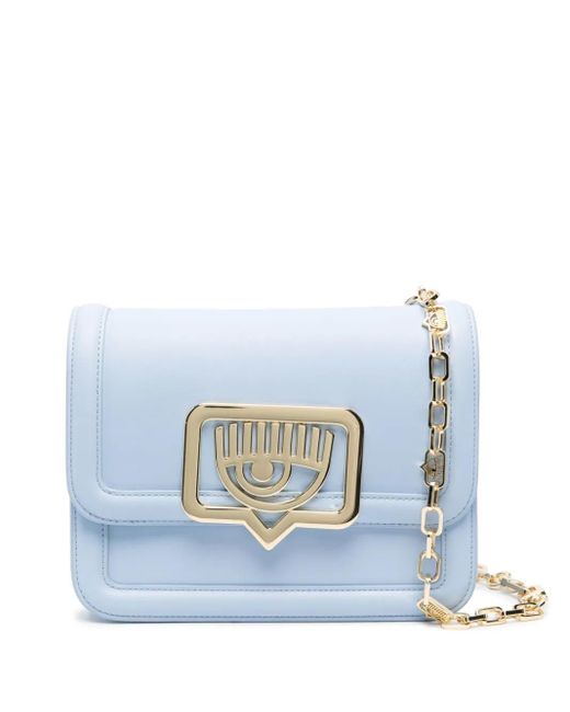 Chiara Ferragni Blue Eyelike Shoulder Bag