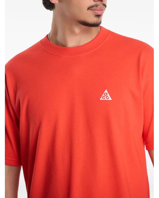 Nike Red Acg Short-Sleeve T-Shirt for men