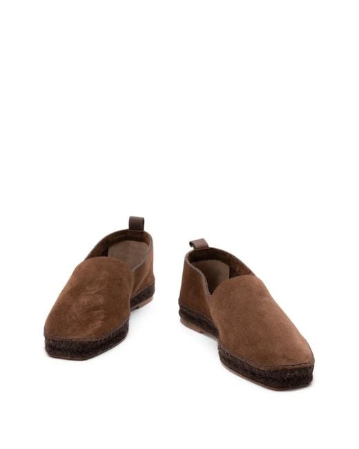 Castaner Brown Espadrilles En Daim À Bords Contrastants for men