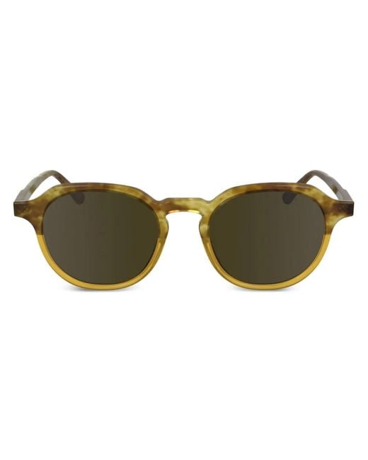 Calvin Klein Brown Pantos-Frame Sunglasses