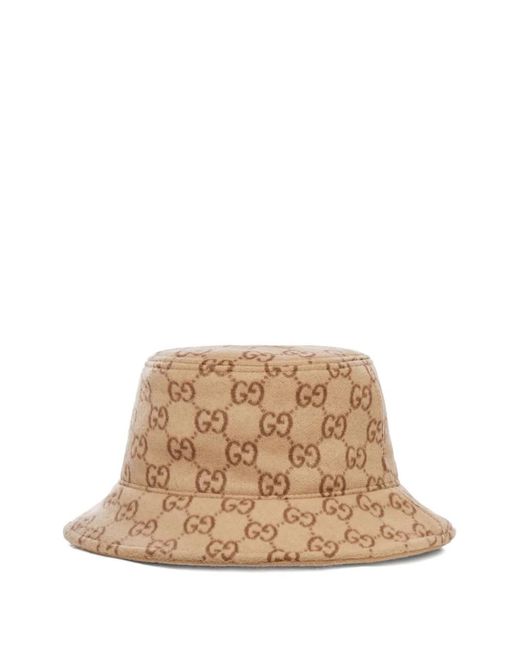 Gucci Natural Fischerhut mit Logo