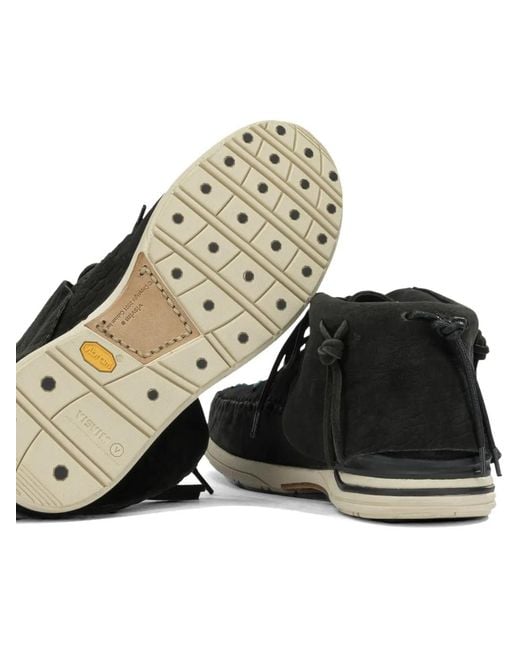 Visvim Black Fbt Lhamo-Folk Beaded Desert Boots for men