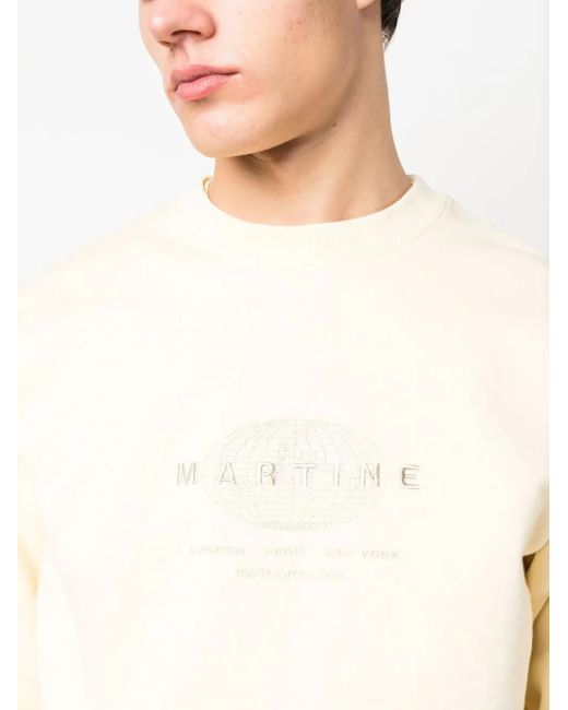 Martine Rose Natural Embroidered-Logo Cotton Sweatshirt for men