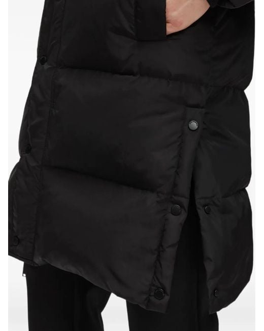 Karl Lagerfeld Black Long Hooded Puffer Jacket for men