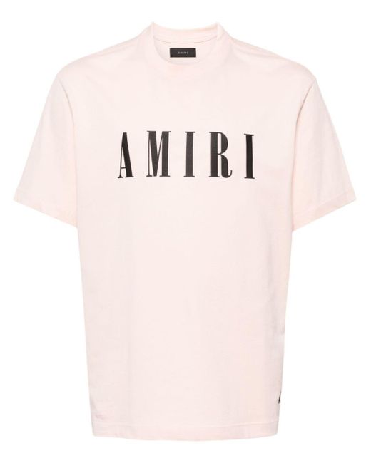 Camiseta con logo Amiri de hombre de color Pink