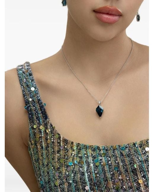 Lisa Nik Green Topaz And Diamond Necklace