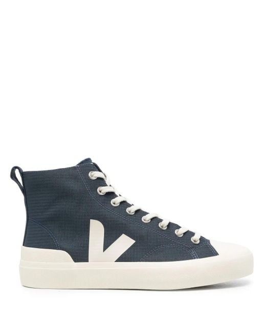Veja Blue Nova High-Top Sneakers for men