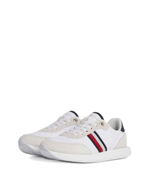 Tommy Hilfiger White Leather Sneakers