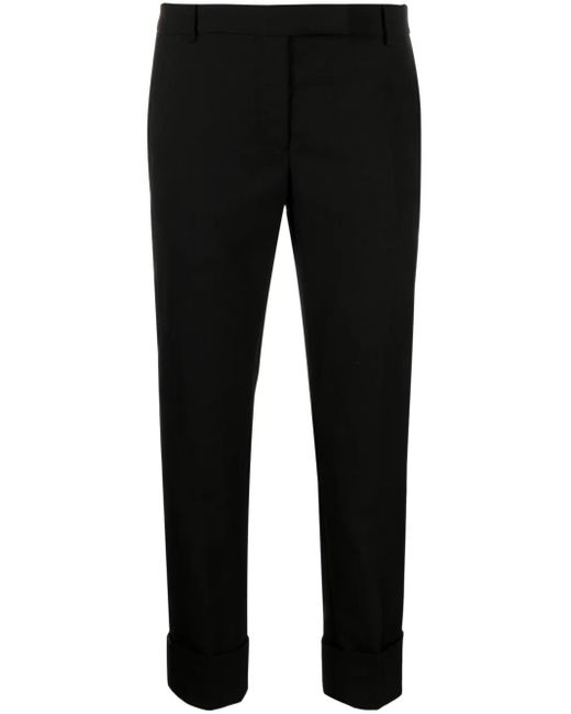 Thom Browne Black Cropped Tailored Trousers