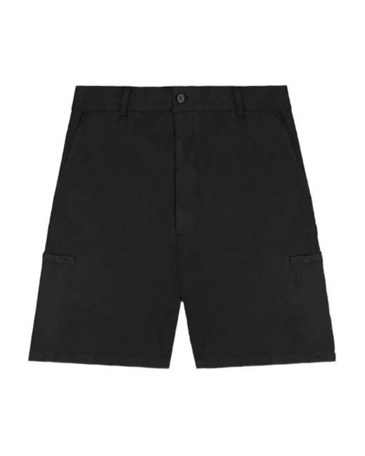 Shorts Cargo Con Tasche di Represent in Black da Uomo